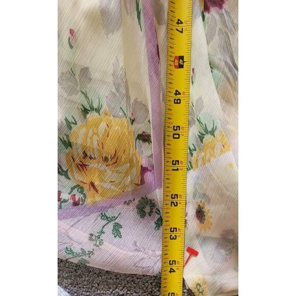 ASOS Design Women's Chiffon Scoop Neck Midi Slip Floral Print Dress Size 10 - Picture 8 of 9